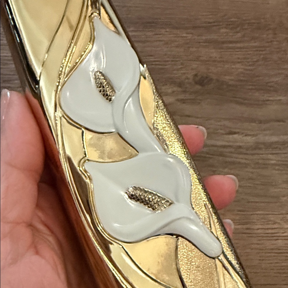 Vintage Wm A Rogers Bronze Plated Calla Lily Bud Vase - Picture 2 of 9